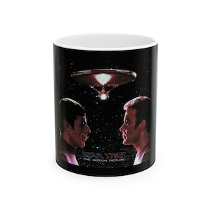 Star Trek: The Motion Picture Coffee Mug, 1979 Movie Kirk Spock Enterprise, Sci-Fi Fan Gift, Space Movie Lover Cup, Geeky Tea Mug, Nerd
