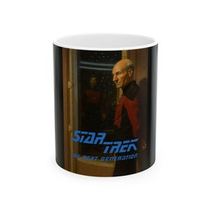 Captain Picard Star Trek Next Generation Mug - Geeky Coffee Cup, Sci-Fi Tea Mug, Nerdy Gift, Trekkie Kitchen Decor, Unique TV Show Fan