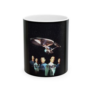 Star Trek Motion Picture Cast Coffee Mug, 1979 Movie, Ceramic Mug Gift for Trekkie Fan, 11oz, 15oz, Sci-Fi Geek Present, Starfleet Crew