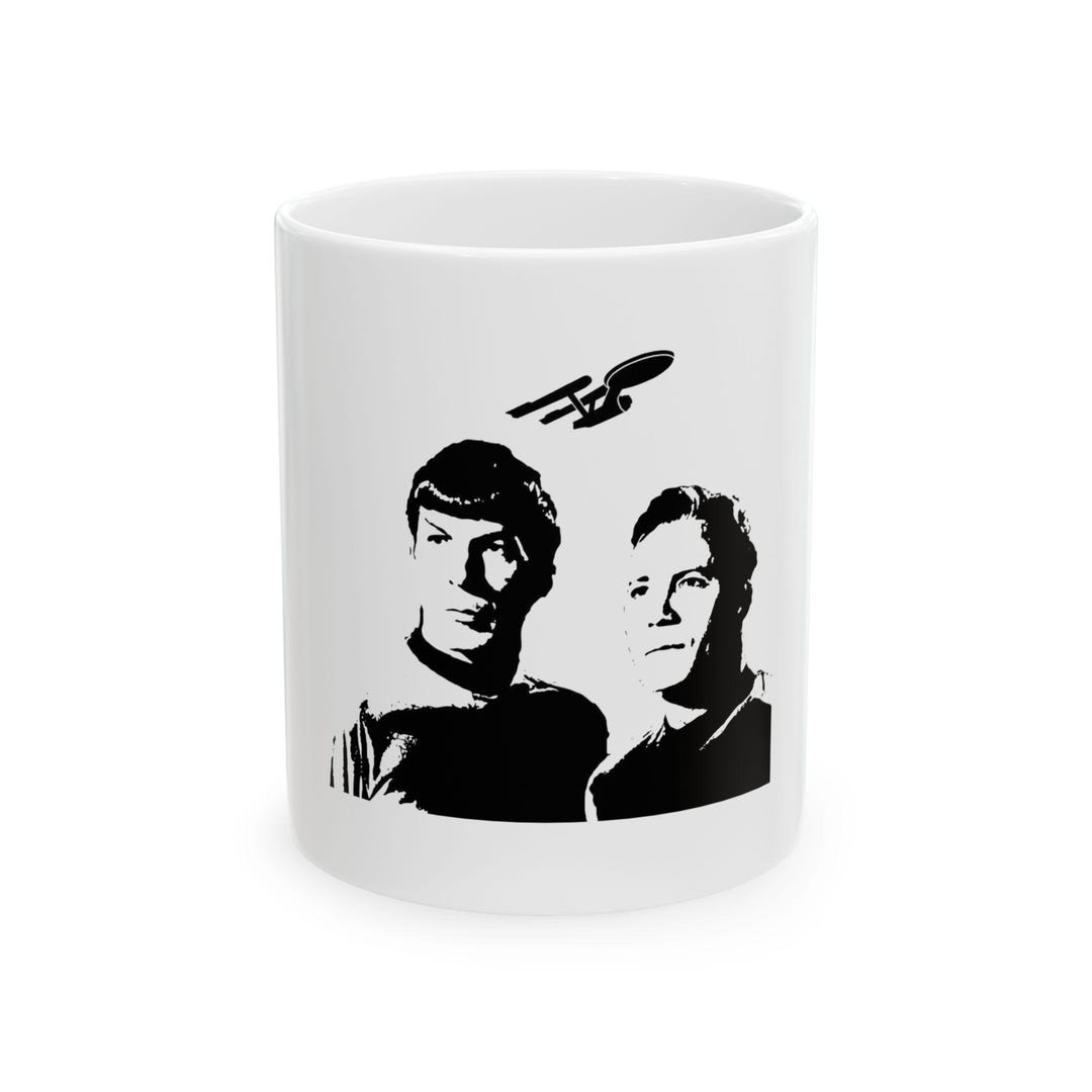 Spock Mug Star Trek Mug, Starship Enterprise Coffee Cup, Captain Kirk and Spock ...