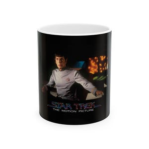 Star Trek Spock Ceramic Mug, Movie 1979, The Motion Picture Mug, 11oz, Star Trek Fan Gift, Collectible Trekker Cup