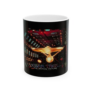 Star Trek Enterprise Ceramic Mug, 1979 Film Star Trek: The Motion Picture Mug, 11oz, 15oz, Sci-Fi Coffee Cup, Trekker Gift, Movie Fan