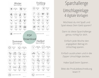 Seasonal Savings Challenge | Saving | Budgeting | Budget Planner | Budget | Challenge