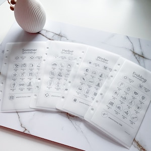 Jahreszeitenchallenge A6 Geldumschlag | Sparchallenge | Budgetieren | Geldsparen Challenge | Budgeting | Umschlagmethode
