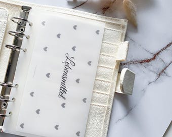 Frosty design transparent cash envelope | A6 A5 A7 | Budget planning | Dashboards | Finance planning | Zipper pocket