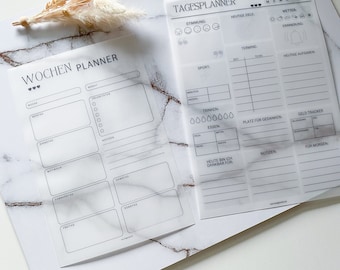 Daily planner | Weekly planner | frosty design | matte transparent | reusable | Notepad | To-do list | Planner love
