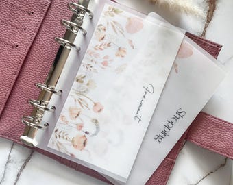 Personalized money envelopes | matte frosty transparent | A7 A6 A5 | Autumn flower | Budget planning | Envelope method | Budget | Save money
