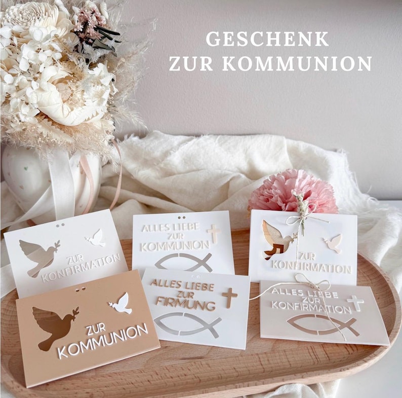 Geschenk zur Kommunion | Konfirmation Geschenk | Geschenk Firmung
