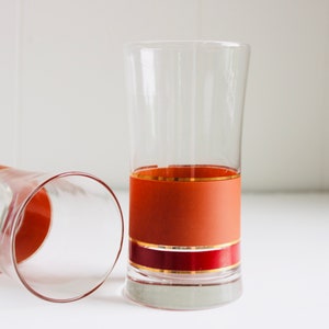 Mid Century Orange & Red Denby Tumblers/ Set of Two - Etsy