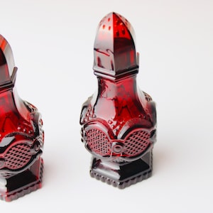 Vintage Avon Ruby Red Salt & Pepper Shakers/ Cape Cod Pattern/ Set of Two