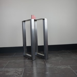 2'' x 2'' Steel iron Metal Table Legs / Bases  U Shape / Square Set of 2 , Any Size !!!!