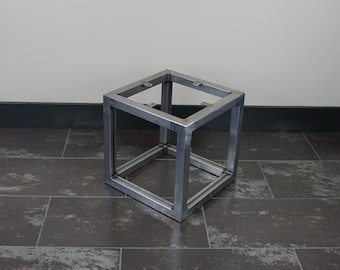 Cube metal table base