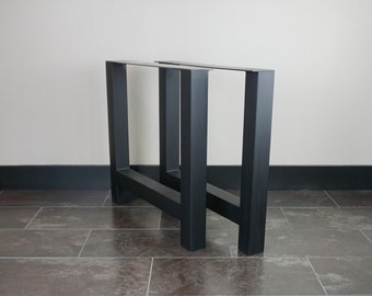 3'' x 3'' Steel iron Metal Table Legs / Bases  H Shape Set of 2
