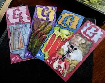 4 Pack Spooky Horror Bookmarks