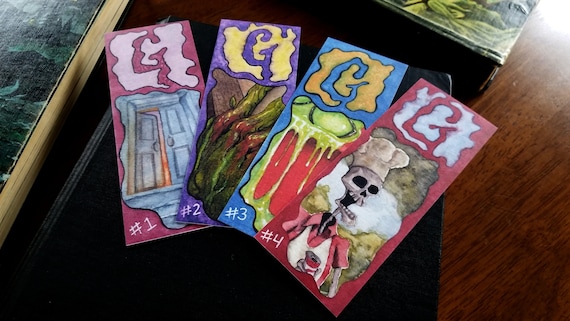 4 Pack Spooky Horror Bookmarks