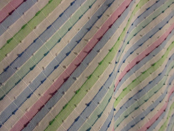 Bright Fun 1950's Striped Cotton House Dress - image 3