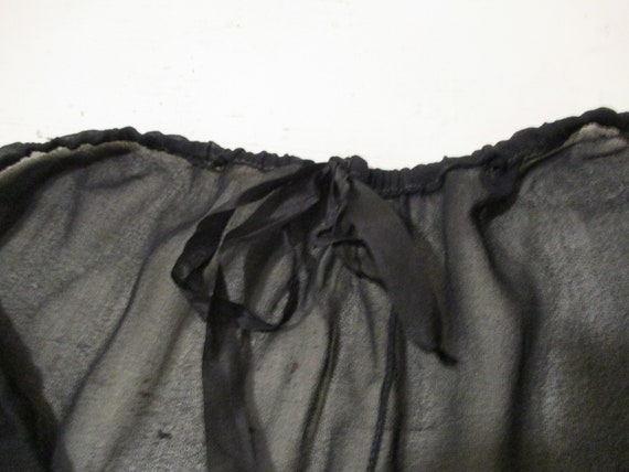 Vintage 1920/30s Black Silk Chiffon Tap Pants w/ … - image 5