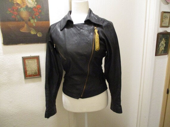 Vintage 1980s ALBERTO Designer Leather Women Crop… - image 1