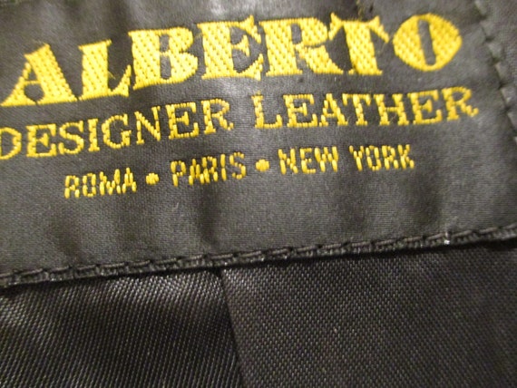 Vintage 1980s ALBERTO Designer Leather Women Crop… - image 9