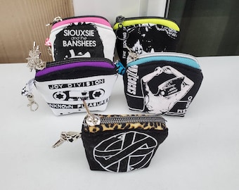 Punk rock 77 keychain pocket pouch