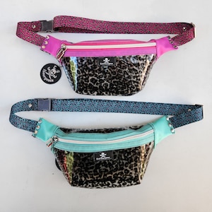 Clear leopard print fanny pack