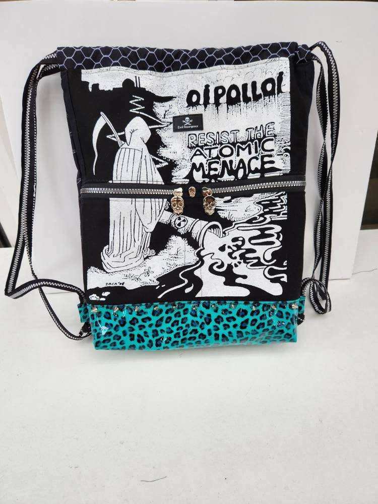 Oi Polloi Crust Punk Rock Drawstring Backpack - Etsy