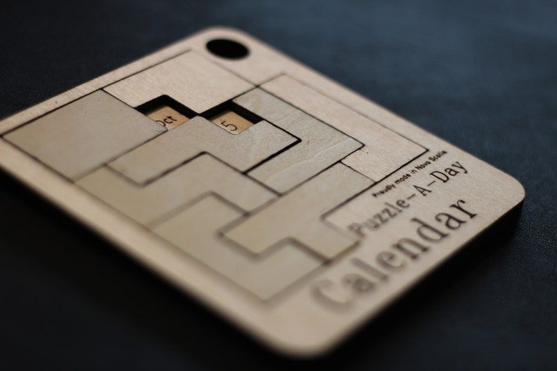 Innovative Wooden Calendar Puzzle for Daily Brain Exercise - Etsy