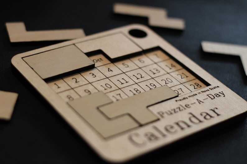 Innovative Wooden Calendar Puzzle for Daily Brain Exercise - Etsy