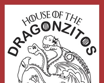 Diseño vector svg pdf house of dragonzitos