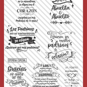 Pacote Pacote 7 Designs para Caixa de Padrinhos Vector SVG, PDF