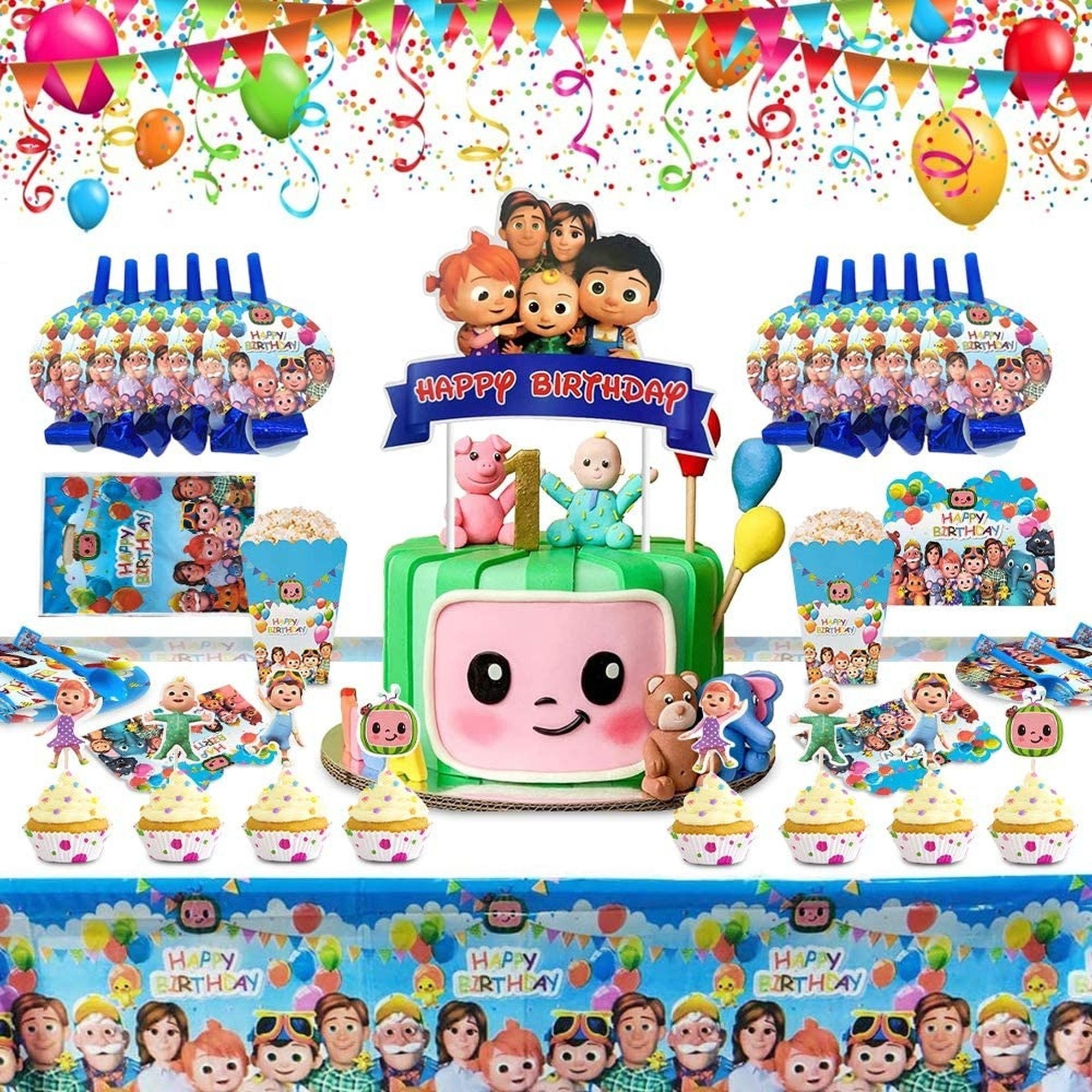 Details about / Cocomelon Birthday Party Supplies Set Cocomelon Party Decoration