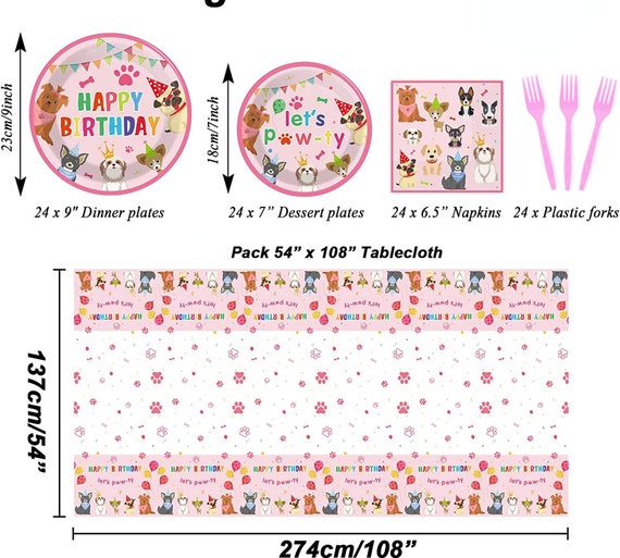 Hund Geburtstag Dekoration Set – 25 Teile Mit Banner, Tischdeko & Hängespiralen
