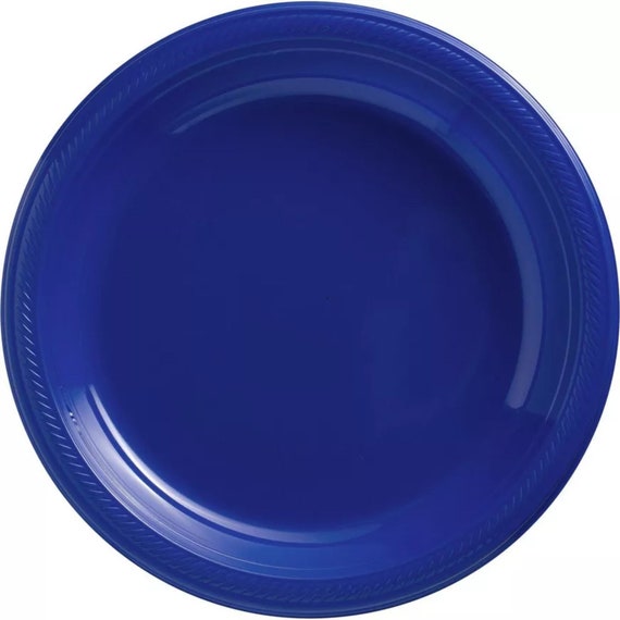 Buy Royal Blue Party Tableware Disposable Plastic Plates Cups