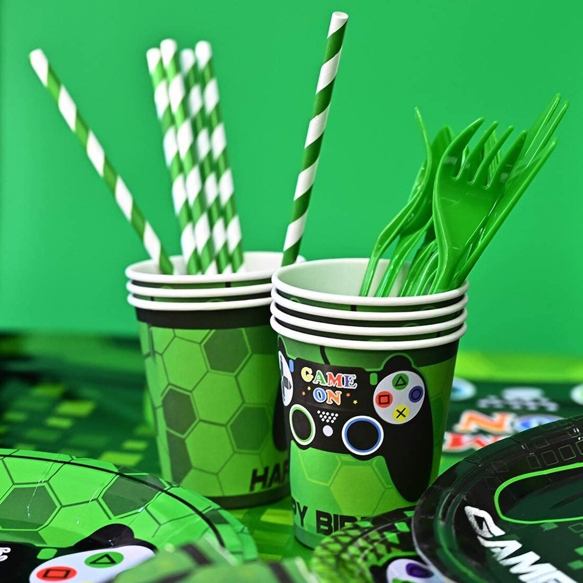 Video Game Party Supplies Gaming Decoration Boys Birthday Etsy