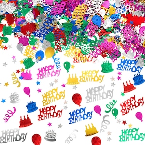Gelukkige Verjaardag Confetti Taart Strooi Metallic Folie Confetti Tafel Scatter Confetti Decor Verjaardagsfeestje Baby Douche DIY Kunst Crafting