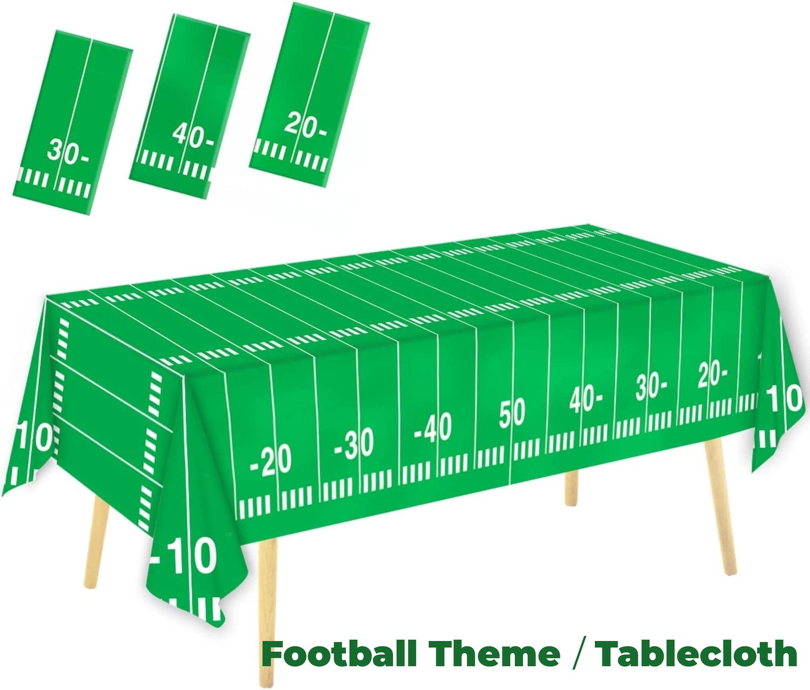Football Theme Plastic Tablecloths for Rectangle Disposable Waterproof Table Cover for Birthday Bridal Wedding Baby Shower Party Decor