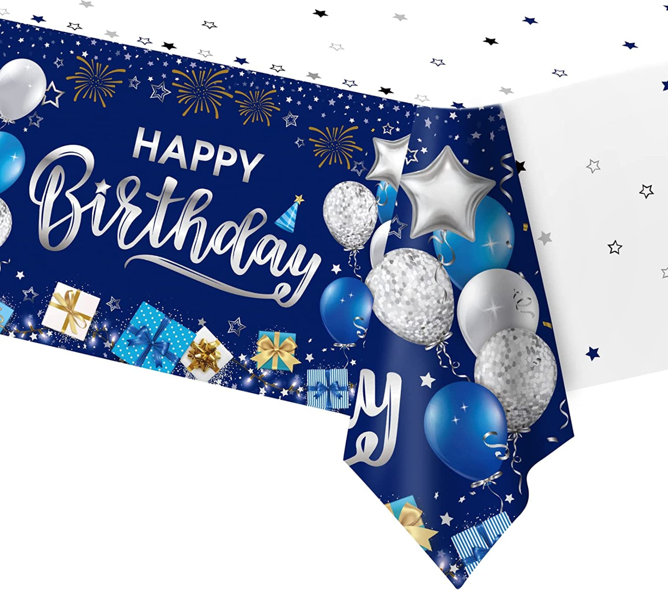 WedDecor Mantel Rectangular De Plástico Con Lunares Negros Y