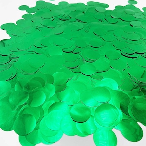 Green Sparkling Round Dot Confetti Metallic Glitter Foil Circle Confetti for Party Table Scatter Wedding Festival DIY Baby Shower Decoration