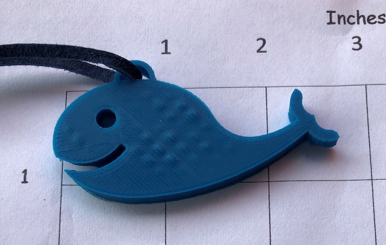 zipper pull birthday favors or goodies lunch bag pull Whale back pack pull custom made 3d printed ornament back to school key chain