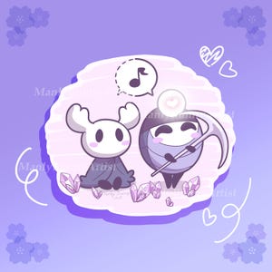 Hollow Knight | Myla and Ghost Vinyl Sticker