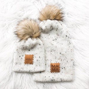 Natural Tweed Mama and Mini Hats