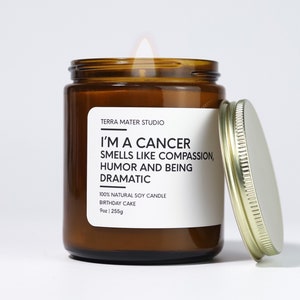Cancer Dark Humor Sarcastic Funny Birthday Astrology Candle 8oz Cancer Dark Humor Sarcastic Funny Birthday Astrology Candle 8oz