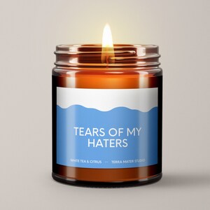 Tears Of My Haters Soy Wax Candle | Funny Candles | Funny Gift For Friend | Gift For Her | Best Friend Gift | Unique Funny Gift