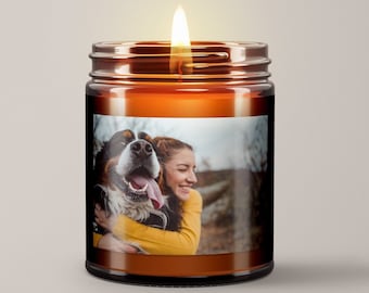 Upload Your Photo Candle | Personalized Photo Candle | Scented Candle | Picture Candle | Personalized gift | Custom Photo Candle