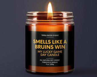 Smells Like A Bruins Win Candle | Boston Lucky Game Day Kerze | Sojawachskerze | Bruins Fan Geschenk | Boston Sport Kerze | NHL Bruins