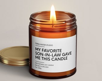 Mother-In-Law Gift | My Favorite Son-In-Law Gave Me This Candle | Gift From Son-In-Law | Mothers Day Gift | Mothers Day Candle