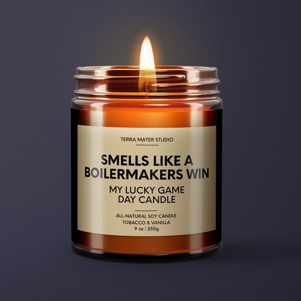 Smells Like A Boilermakers Win Candle | Purdue Lucky Game Day Candle | Soy Candle | Boilermakers Gift | Sport Candle | Boilermakers Candle