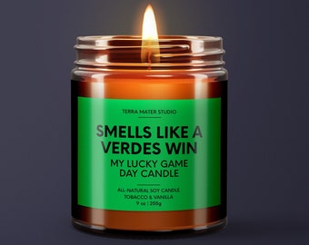 Smells Like A Verdes Win | Austin Lucky Game Day Candle | Verdes Fan Gift | Verdes Gift | Austin Gift | Verdes Candle | Austin Candle Gift