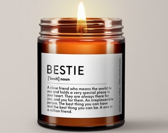 Bestie Geschenk | Sojawachs Kerze | Bestie Kerze | Bester Freund Geschenk | Freundschaft Geschenke | Bestie Geburtstagsgeschenk | Freundin Geschenk | Geschenke für Sie