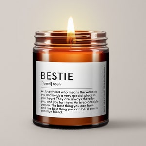 Bestie Gift | Soy Wax Candle | Bestie Candle | Best Friend Gift | Friendship Gifts | Bestie Birthday Gift | Girl Friend Gift | Gifts For Her